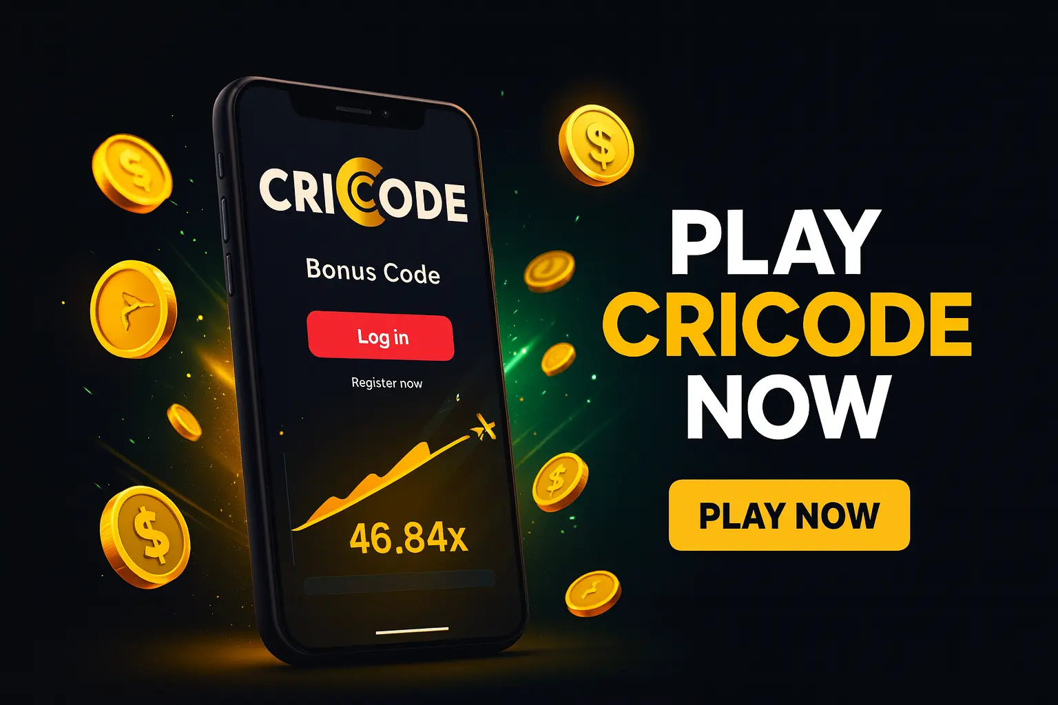 CricCode App 2025 Hero Banner – Play Now with Bonus Code and Login Options