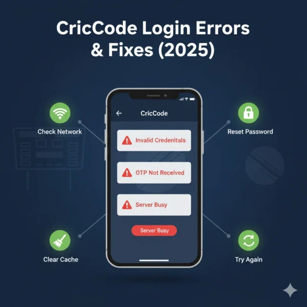 CricCode Login Error Messages & Solutions