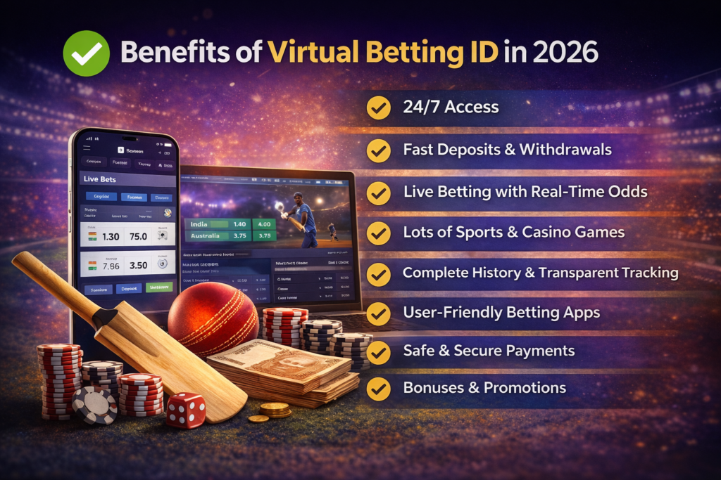 Benefits of virtual betting ID including 24/7 access fast withdrawals and secure payments