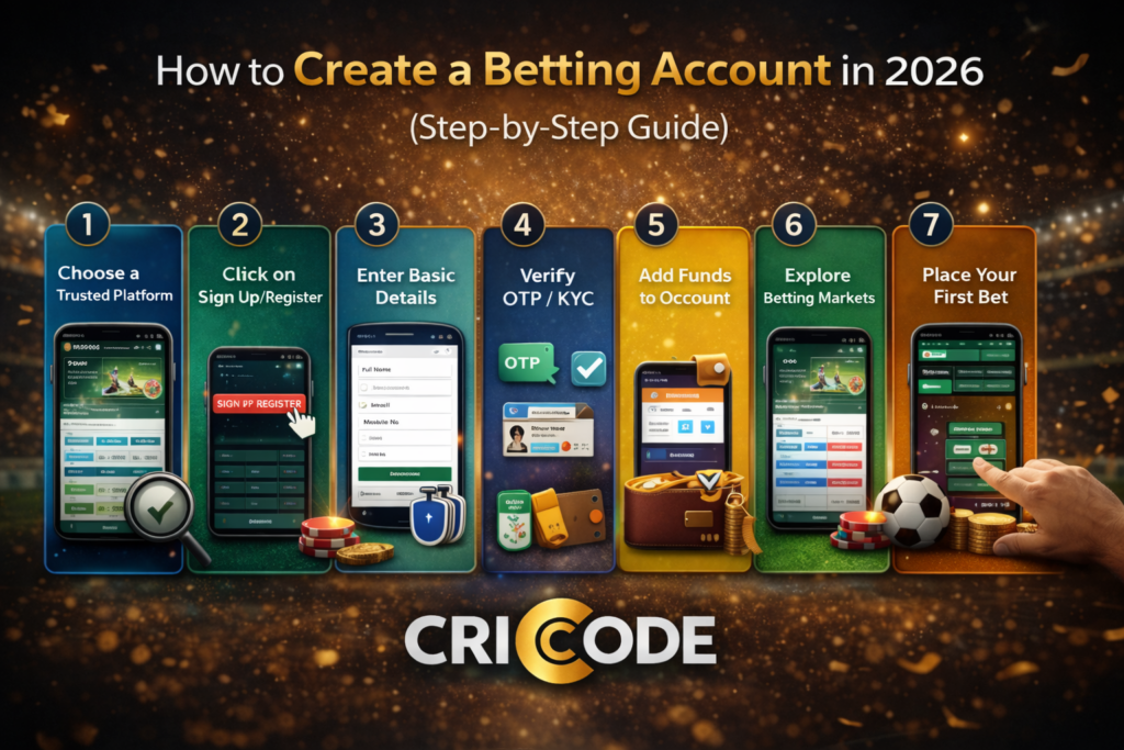 Step-by-step process to create a betting account in 2026 with registration and verification
