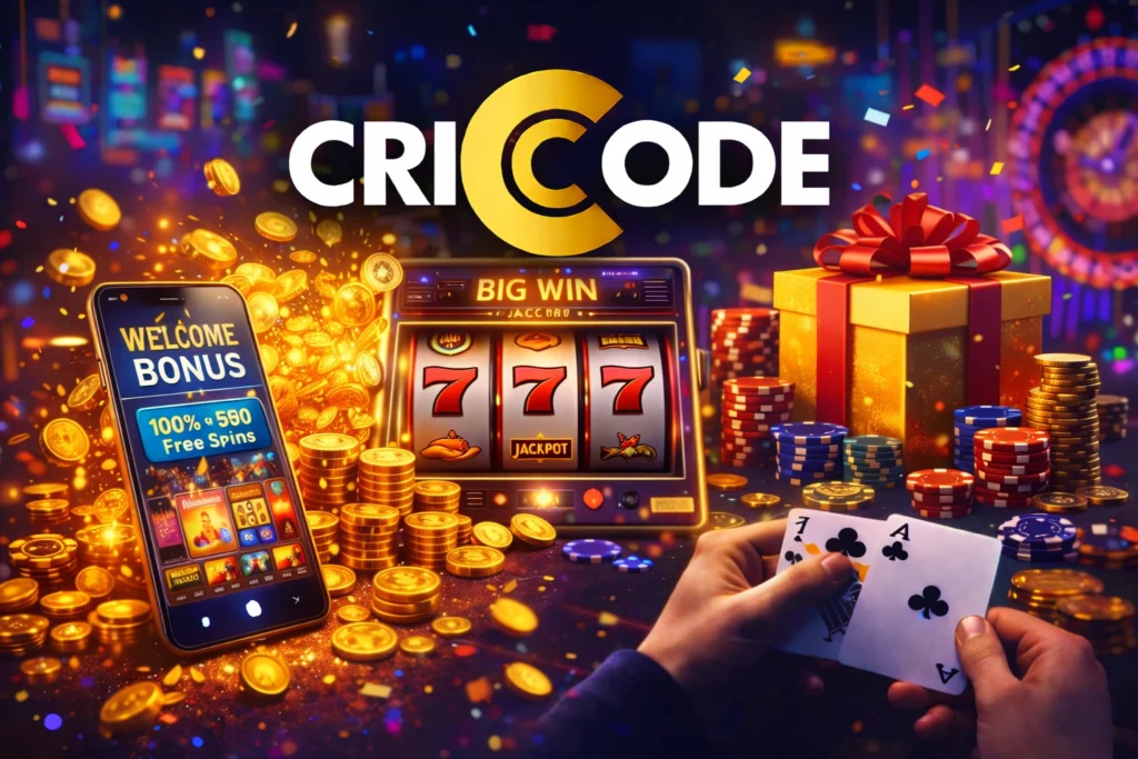 Cricode Casino bonus offers with free spins, jackpot coins and online slot rewards