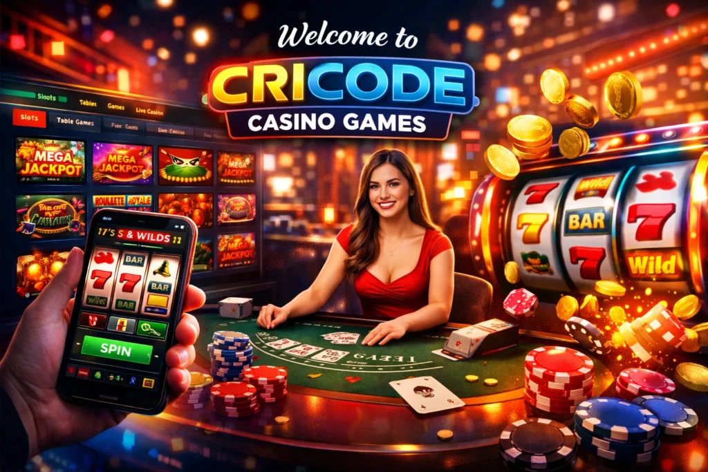 Cricode online casino gaming dashboard