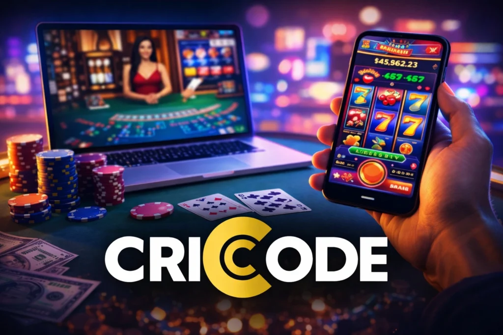 CricCode real money online casino platform with slots, live dealer games and mobile betting