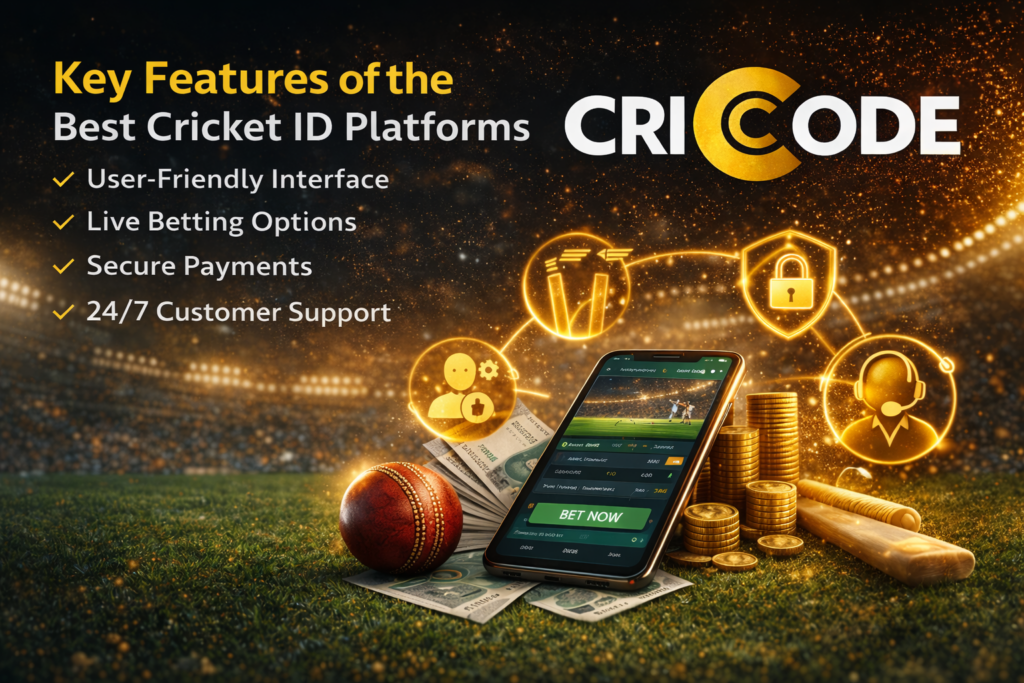 Key features of the best cricket ID platforms including live betting secure payments and fast withdrawal options