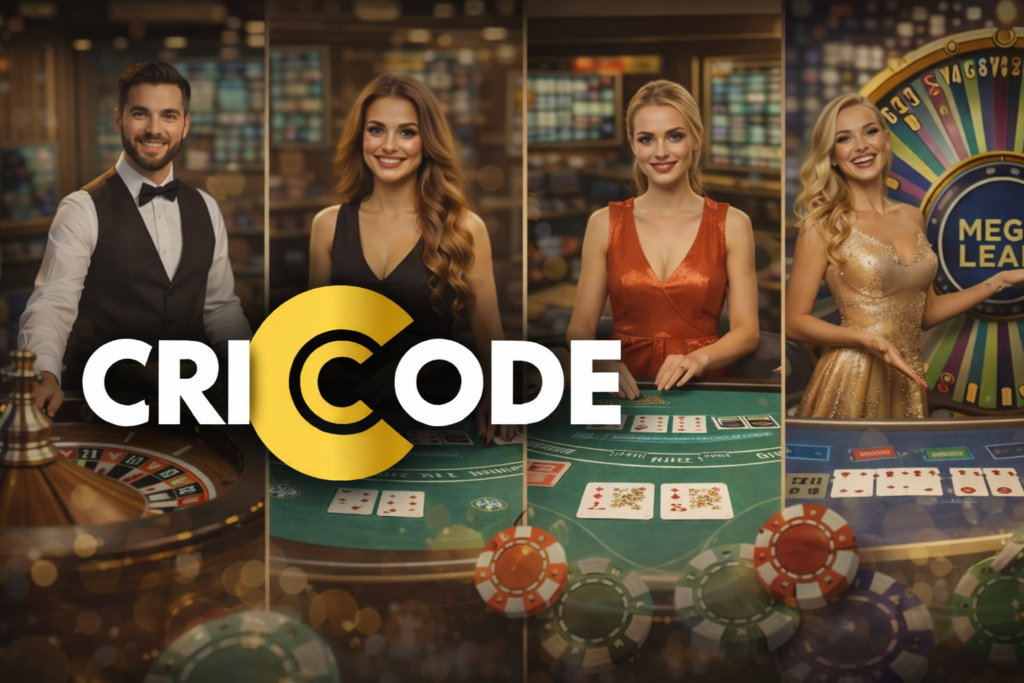 Popular Live Gambling Games on Cricode Platform including Live Roulette Blackjack Baccarat