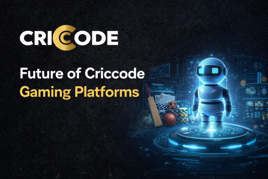 Future of Criccode gaming platforms with Criccode logo and modern online gaming technology concept
